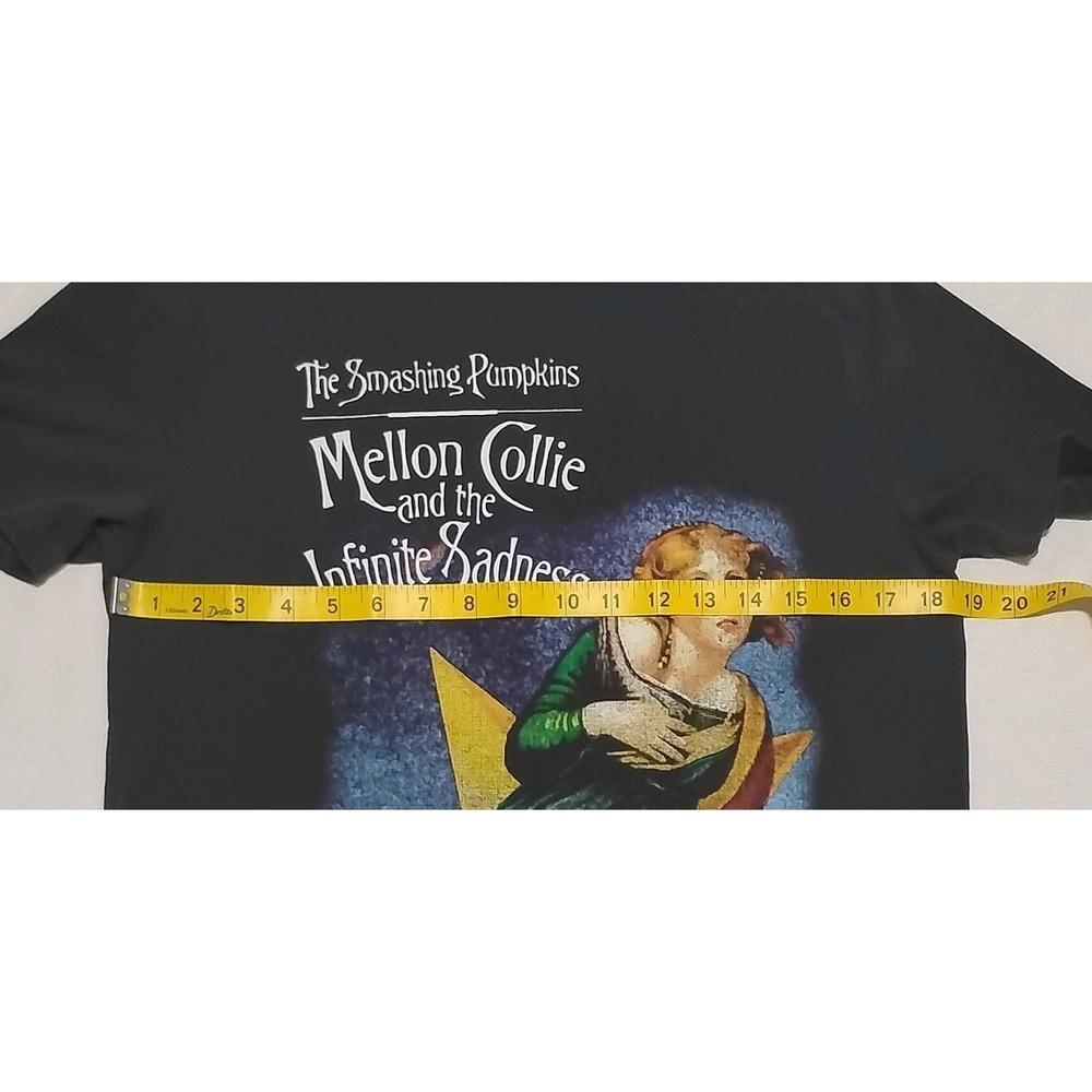 Old Navy Mens M Black Smashing Pumpkins Mellon Collie Graphic Band Tee - Picture 3 of 5